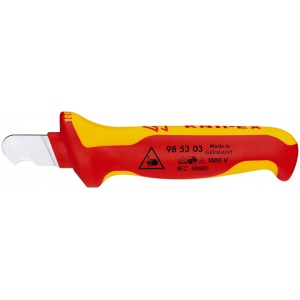 KNIPEX 98 53 03 cuțit de decapare mâner izolator multicomponent, testat de VDE 170 mm - Img 1