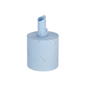 Lavetă L10 derulare centrală, Food&Hygiene, 1 strat, albastru, 800/rolă, 304 m/rolă, 6 role/set - Img 4