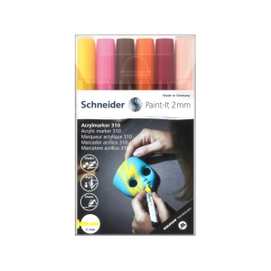 Marker cu vopsea acrilică Paint-It 310 2 mm Schneider 6 buc/set3