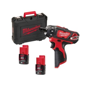 Masina de insurubat Milwaukee M12 BD-202C, cuplu 30 Nm, livrata cu acumulatori, valiza
