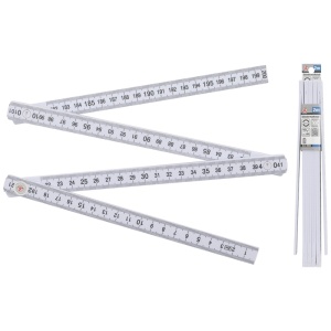 Metru pliabil, plastic, 2 m, 10 segmente - Img 1