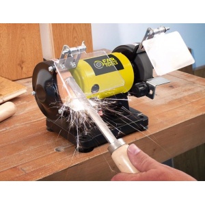 Mini polizor de banc tip MBG 120, cu arbore flexibil - Img 3