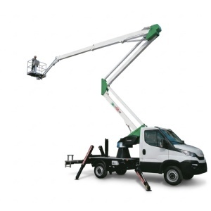 Nacela cu brat telescopic dublu articulat pe autosasiu COMET EuroSky 22/2/10HQ JIB H 22m L 10m 200KG - Img 1