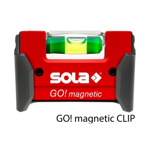 Nivela cu bula (boloboc) Sola GO! magnetic, cu clips curea, 6.8cm - Img 4