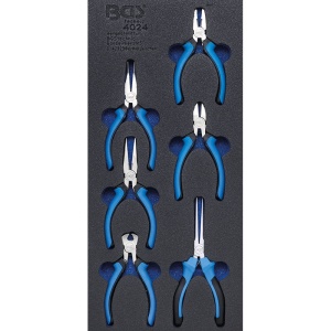 Organizator pentru carucior BGS, 6 clesti de precizie pentru electronisti, 1/3 sertar - Img 1