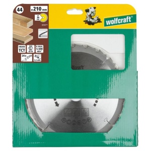 Panza pentru fierastrau circular de masa Wolfcraft 6550000, diametru 210 mm, diametru interior disc 30 mm, latime taiere 3.2 mm, 24 dinti, seria maro. - Img 2