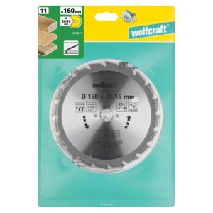 Panza pentru fierastrau circular Wolfcraft 6368000, diametru 160 mm, diametru interior disc 20 mm, latime taiere 2.4 mm, 20 dinti, seria verde. - Img 2