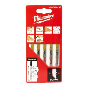Pânze pentru tăiere curbată Milwaukee 75 x 2.5 mm Curve - 5 bucati - Img 2