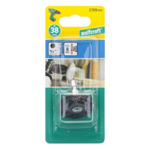 Perie tip disc cu fir ondulat Wolfcraft 2709000, tija hexagonala 1/4'', D 38 mm - Img 2