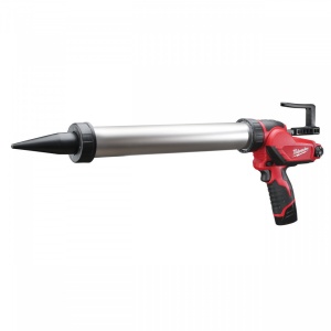 Pistol de silicon Milwaukee M12 PCG/600A-201B, tub 600 ml, livrat cu acumulator, geanta
