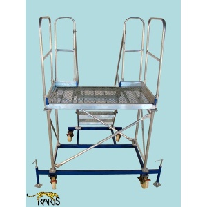 Platforma RARIS la 60°, mobila, rigidizata, baza otel, structura aluminiu, podina lata, tip PBF - Img 1