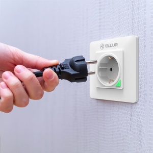 Priză de perete WiFi Tellur Smart, 3000W, 16A, alb - Img 12
