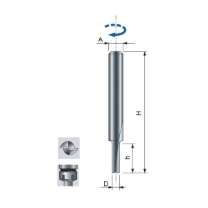R006M- Freza din carbura solida, cu doua muchii drepte, coada 6 mm, DIM 5 - R006M07406