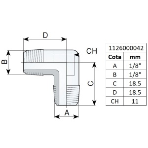 Racord tip "L" filet exterior 1/8", tip 266/1 - Img 2