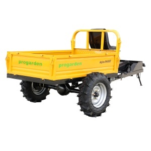 Remorca cu tractiune ProGARDEN Alpine RM500T G2, 500kg, 1 osie, prindere bolt pentru motocultor, roti profil agricol 6.00-12, 4 prezoane - Img 2