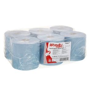 Rezervă prosoape în rolă Kimberly-Clark L10, Food & Hygiene, 1 strat, albastre, 239 m/rolă, 6 role/set
