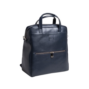 Rucsac din piele laptop 14" Exactive Lady Exacompta 17237E, bleumarin - Img 5