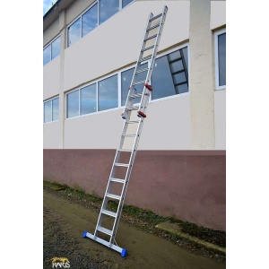 Scara aluminiu RARIS cu doua tronsoane, culisanta, trepte late de 80 mm, tip 2NLC - Img 6