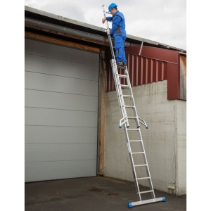 Scara culisanta din aluminiu Stabilo, 2x18 trepte - Img 4