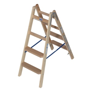 Scara de lemn cu trepte late, 2x4 trepte - Img 1