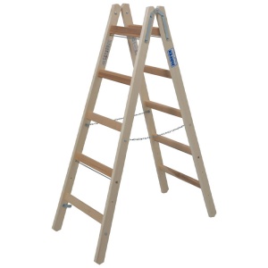 Scara de lemn dubla cu trepte pe ambele parti, 2x5 trepte - Img 7