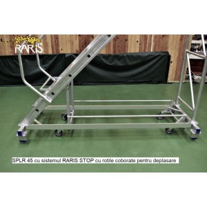Scara mobila cu platforma, din aluminiu, la 45 grade, cu maneta, produs RARIS - tip SPLR 45 - Img 4