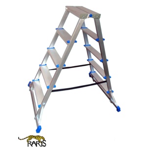 Scara platforma aluminiu RARIS dubla cu stabilizare tip 2AB - Img 1