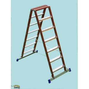 Scara RARIS, rigidizata, electroizolanta, fibra sticla, dubla, trepte late, tip 2NLE - Img 1
