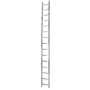 Scara simpla aluminiu BISONTE STR115 15 trepte inaltime maxima 4.3 m - Img 1