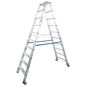 Scara Stabilo dubla 2x10 trepte, cu roti - Img 1
