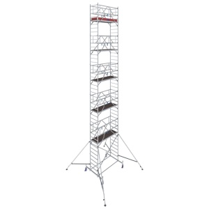 Schela mobila Stabilo S10 0,75 x 2m, aluminiu, inaltime lucru 12,4m - Img 12