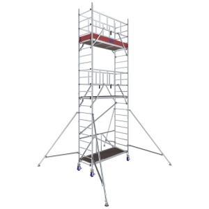 Schela Protec XS1000, 0,6 x 2m, aluminiu, inaltime lucru 6,7m - Img 1