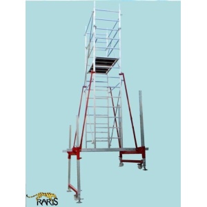 Schela RARIS din otel zincat si aluminiu, profesionala, pentru sali de sport, conferinte, spectacole, tip U1.6-S - Img 1