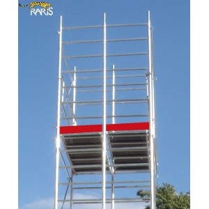 Schele RARIS, profesionale, mobile, din aluminiu, cu suprafata podina 1,6x1,4 m, Hlucrumax: 4,3-14,3 m, tip W1,6 - Img 6