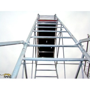 Schele RARIS, profesionale, mobile, din aluminiu, cu suprafata podina 1,6x1,4 m, Hlucrumax: 4,3-14,3 m, tip W1,6 - Img 8