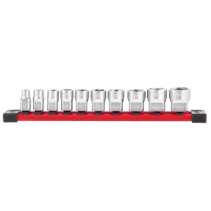 Set 10 bucăți chei tubulare cromate 3/8˝ sistem imperial - Img 1