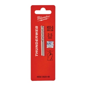 Set 2 bucati burghiu metal Milwaukee THUNDERWEB HSS Ground - DIN338 Milwaukee Ø 2.5 mm - Img 2