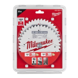 Set 2 pânze circular 165x20x40T/40T, pentru lemn, taiere rapida si curata - Img 2