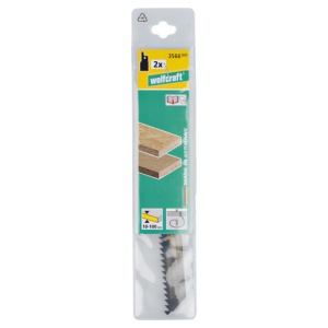 Set 2 panze fierastrau sabie Wolfcraft 3566000, pentru placi de fixare, placaje, materiale plastice, 150 mm - Img 2