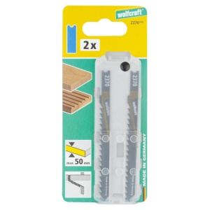 Set 2 panze pentru fierastrau pendular Wolfcraft 2370000, prindere in U, pentru lemn / plastic, adancime taiere 50 mm - Img 2