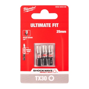Set 3 biti de impact Milwaukee Shockwave Impact Duty™, TX30x25mm - Img 2