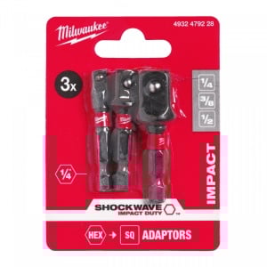 Set 3 buc. adaptor impact cheie tubulară SHOCKWAVE™ IMPACT DUTY - Img 1