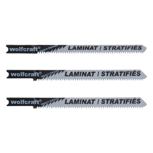 Set 3 panze pentru fierastrau pendular Wolfcraft 2674000, prindere in U, pentru lemn / plastic, adancime taiere 25 mm