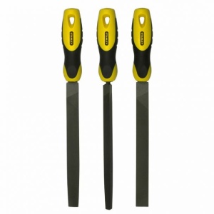 Set 3 pile cu maner Stanley 200 mm