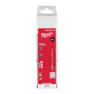 Set 5 burghie Milwaukee HSS-G TIN RED HEX, 11.5mm - Img 5