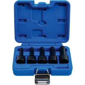 Set 5 chei speciale "Twist" cu profil spiral, extractoare de suruburi, 8 - 16 mm, antrenare 1/2", BGS