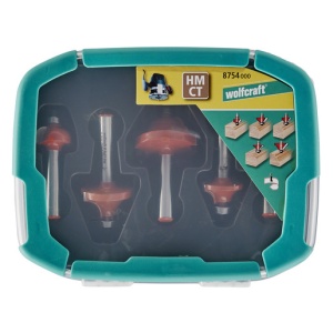 Set 5 freze profilate cu rulment Wolfcraft 8754000, in cutie de plastic - Img 5