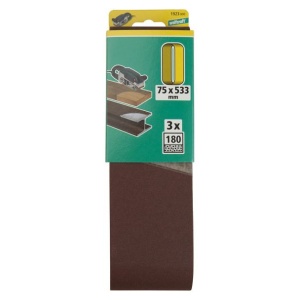 Set 6 benzi de slefuit Wolfcraft 1923000, pentru lemn si metale, Gr. A180 , 75x533 mm - Img 2