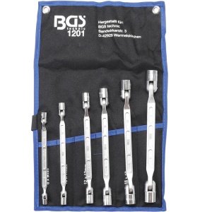 Set 6 chei tubulare duble articulate BGS 8 - 19 mm - Img 1