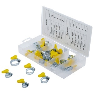 Set 6 coliere BGS pentru furtun cu surub tip fluture, Ø 13 - 25 mm - Img 1